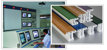PVC擠出粒料產(chǎn)中控室